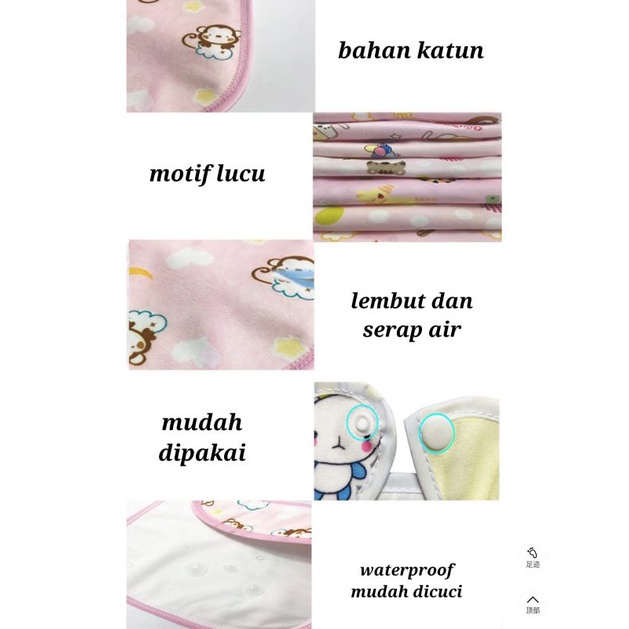 Celemek Makan Bayi Waterproof / Tatakan Makan Bayi Multifungsi