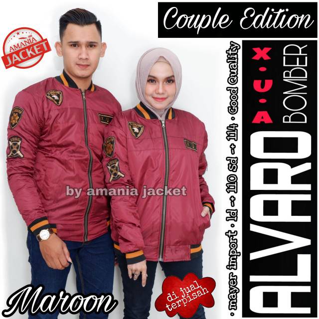 Jaket Bomber Couple / Jaket Bomber Cowok /Jaket Cewek/ Jaket Bomber /Jaket Parka