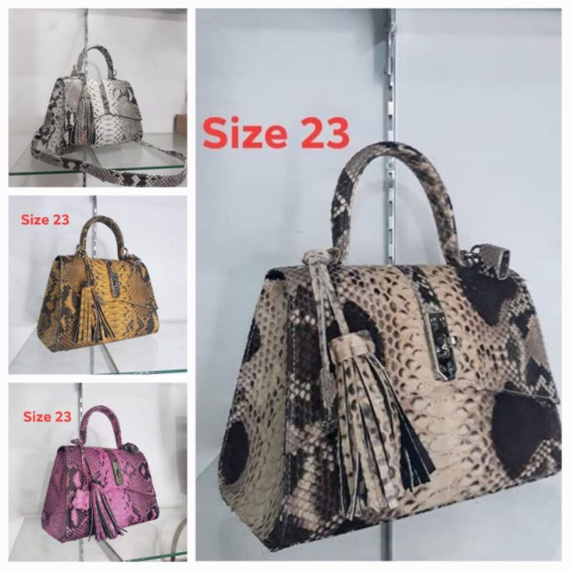 Tas Wanita Kulit ular H.K lancip original phyton