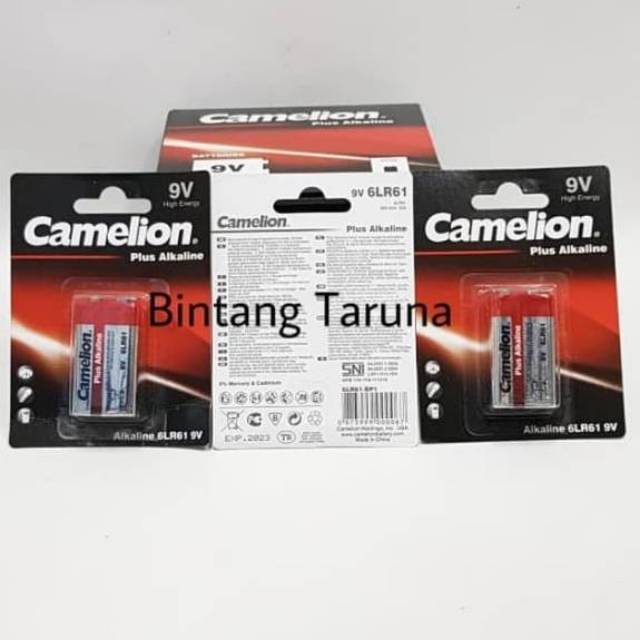 Baterai Kotak Camelion Plus Alkaline 9V Battery Camelion 9V 6LR61