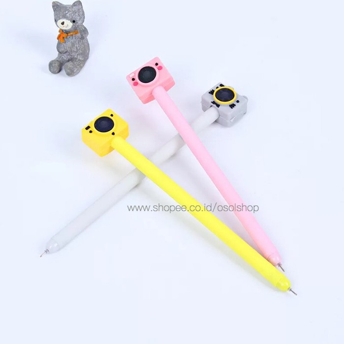 

READY PULPEN KAMERA SATUAN LUSINAN CAMERA GEL PEN UNIK LUCU MURAH