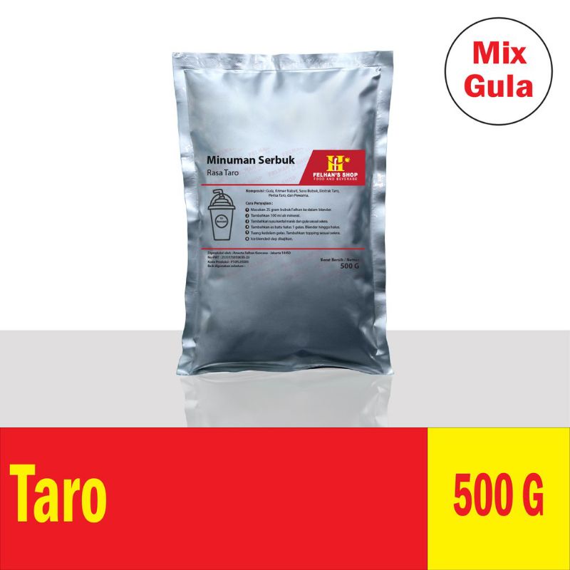 

(500gr) Taro premix milkshake / bubuk minuman / es blended / powder drink / felhan