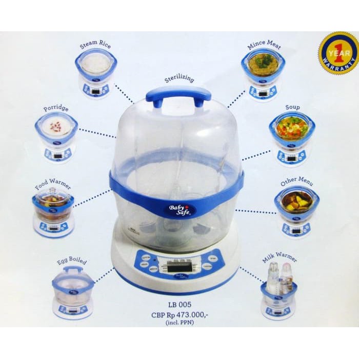 Ready Stock Baby Safe 10 In 1 Multifunction Steamer /Ibu Dan Bayi - Perlengkapan Mandi Bayi -
