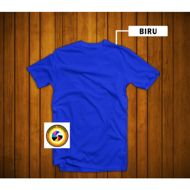 kaos pria biru benhur cotton 30s