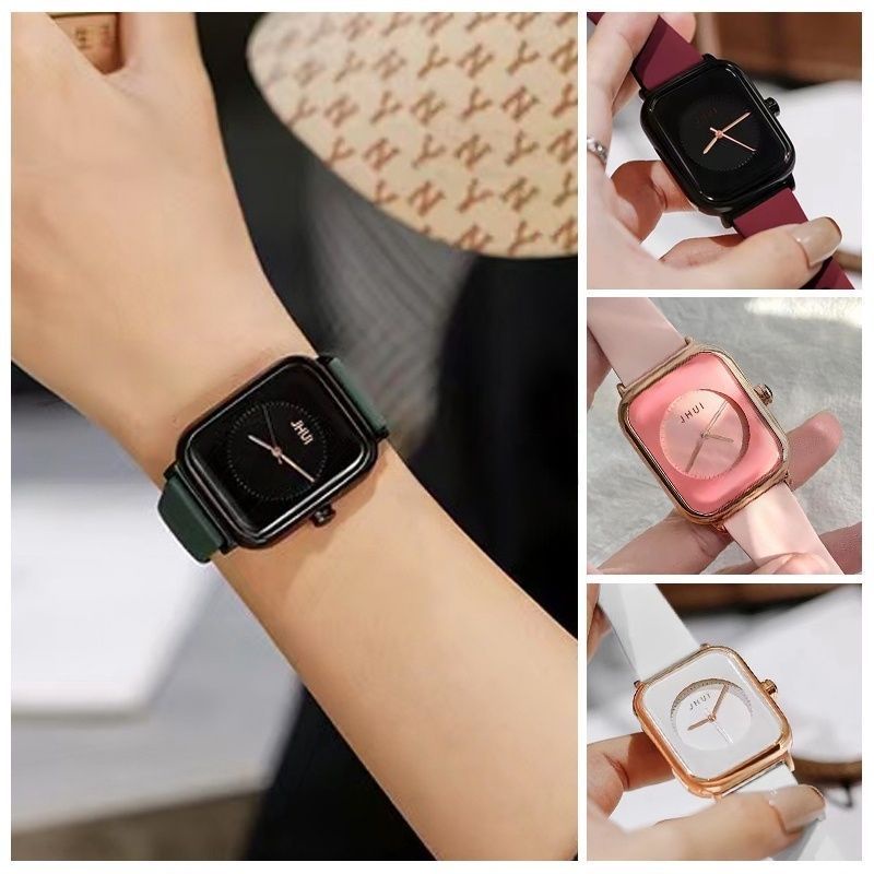 ✅COD Jam Tangan JHUI Wanita Trendy Style Dial Kotak Korean Import