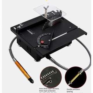 Wolike Table Saw Mesin Potong Poles Mini Serbaguna Diy 100W T5 Tehnik.Offshore