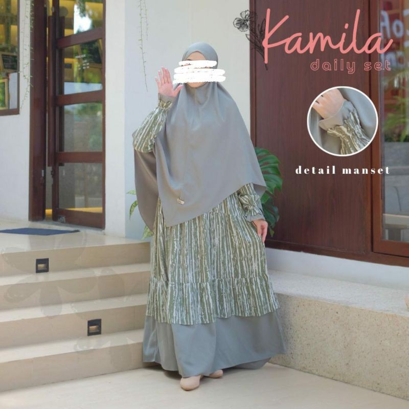 KAMILA SET GERAI MIKA - KAMILA DAILY SET BY GERAI MIKA - GAMIS SET SYAR'I (FREE CADAR)