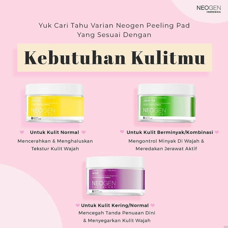 NEOGEN DERMALOGY Bio Peel Gauze Peeling LEMON | GREENTEA | WINE (SACHET 1 pad)