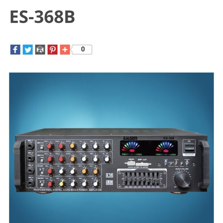 Jual Ampli mixer / ampli karaoke "EALSEM" type ES368B Shopee Indonesia