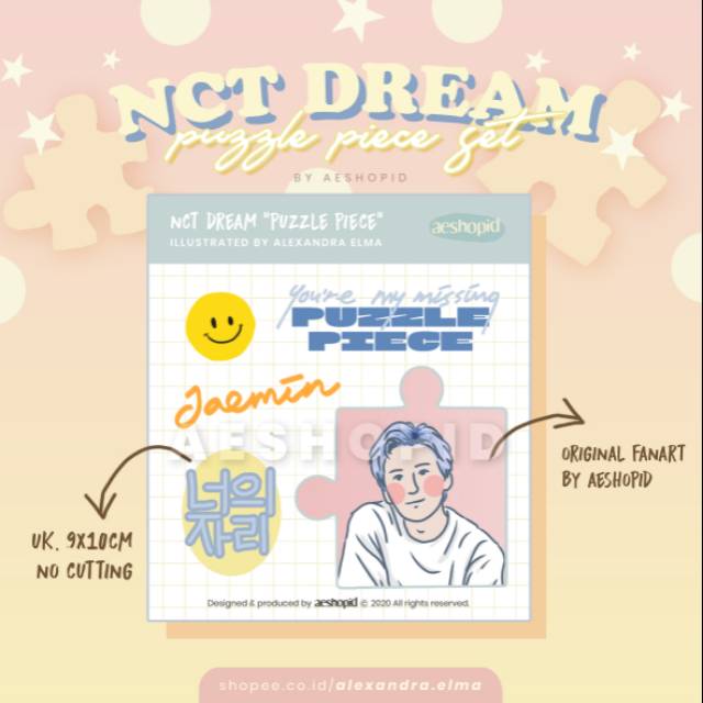 (NC-007) NCT DREAM Reload Puzzle Piece Decorative Sticker set ✨ 100% original fanmade goods by AESHOPID