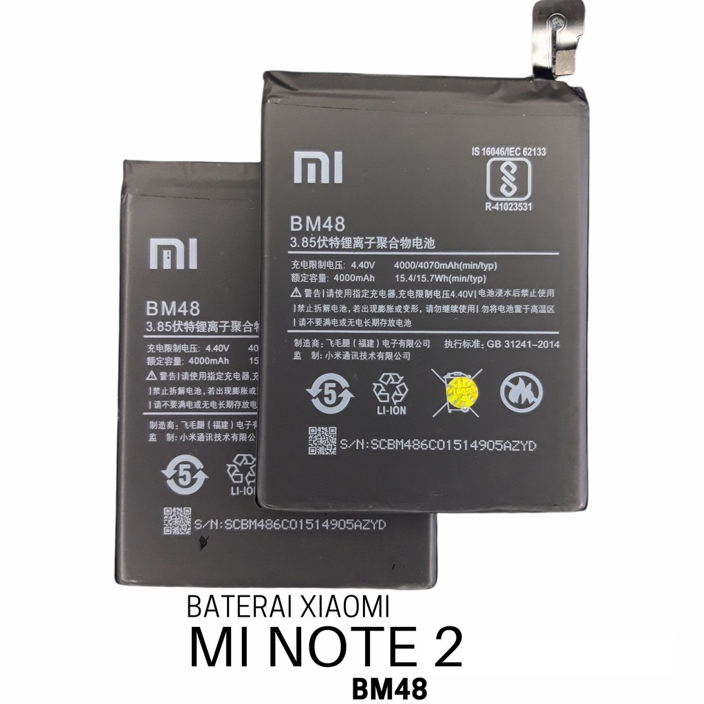 Battery Baterai Xiaomi Mi Note 2 BM48 kualitas Ori