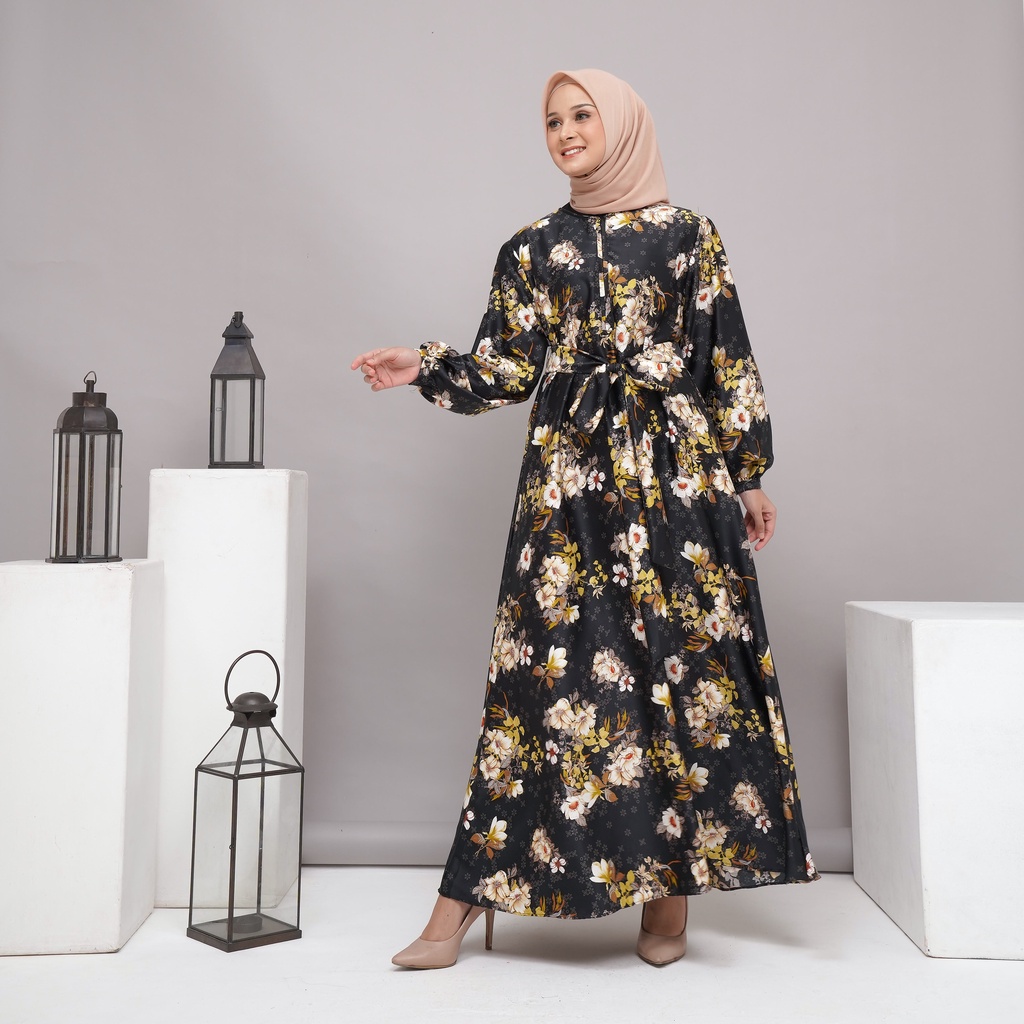 Candy Outfitku - Fania dress gamis silk premium Free Belt