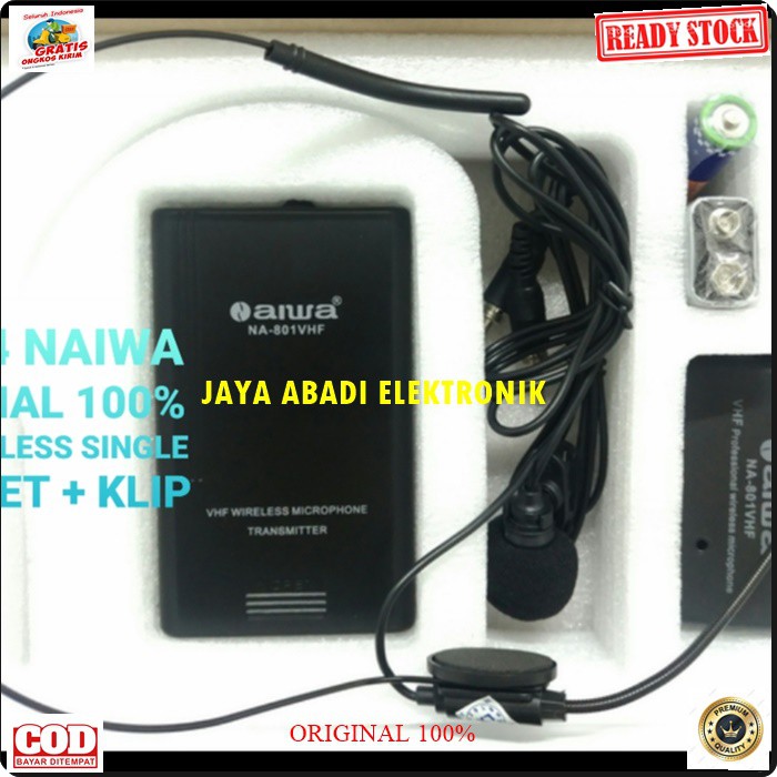 G174 Naiwa original aiwa Mic Wireless Single mik wireles tunggal headset bando klip clip on mikrophone microphone audio sound vokal vocal professional pro panggung dj studio kerah baju tie meeting karaoke live system G174  SINGLE  PAKAI MIC INI SUARA BIAS