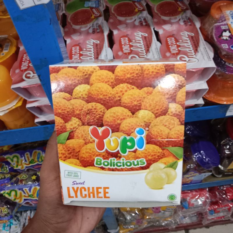 

Yummer l Permen Yupi Belicious lychee 1 Box