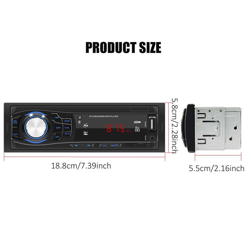 BQCC Tape Audio Mobil Bluetooth Car MP3 Player USB Charge - SWM-212