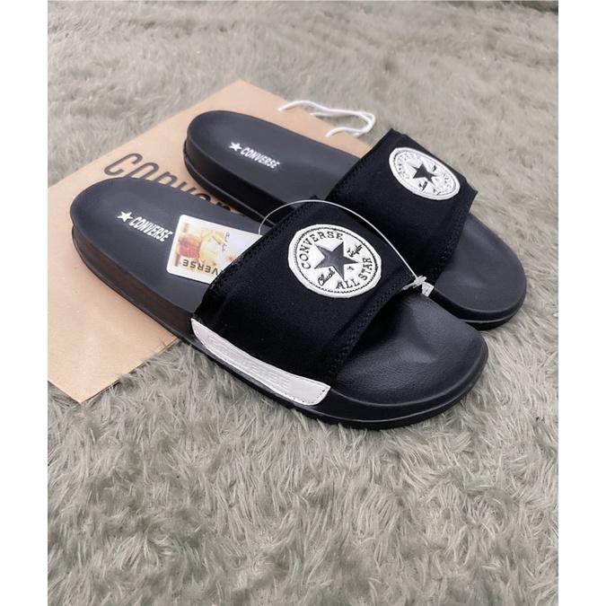 SANDAL PRIA WANITA  SLOP|SLIDE CONVERSE BLACK FREE PAPERBACK