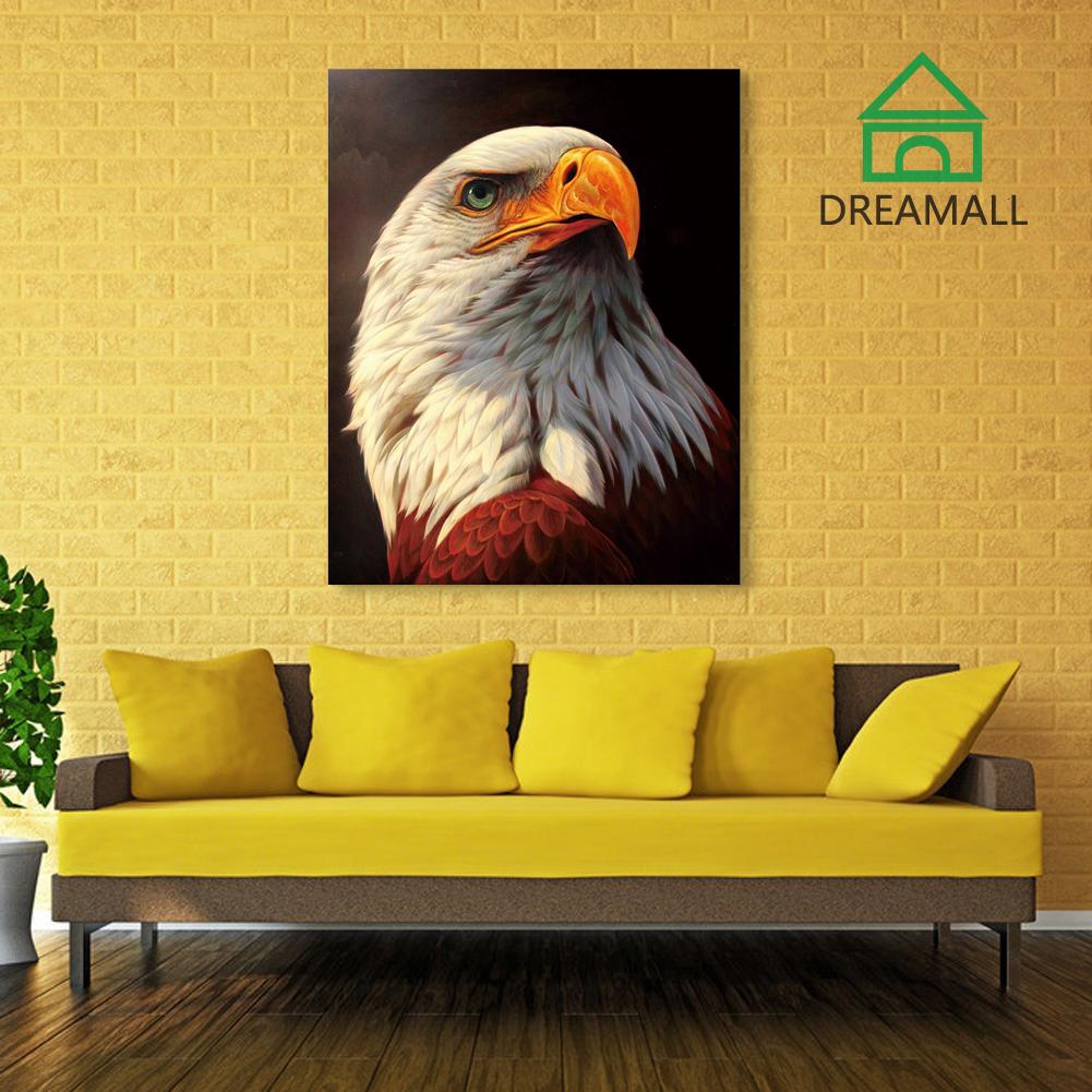 Lukisan Diamond 5d Diy Gambar Burung Elang Putih Untuk Dekorasi