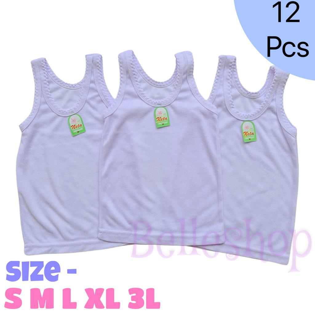 12 Pcs Singlet Anak / Kaos Dalam Anak Premium Warna