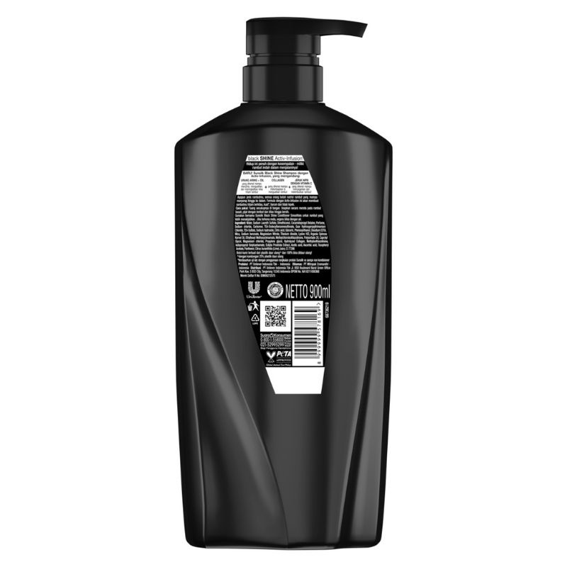 Sunsilk Shampoo Black Shine 900ml Perawatan Rambut Hitam Berkilau Shampo 900 ML