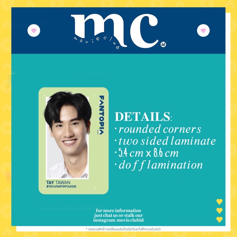 PHOTOCARD FANTOPIA THAILAND / PHOTO CARD GMMTV GMMBOYS / THAI ACTORS AKTOR THAILAND (UNOFFICIAL)