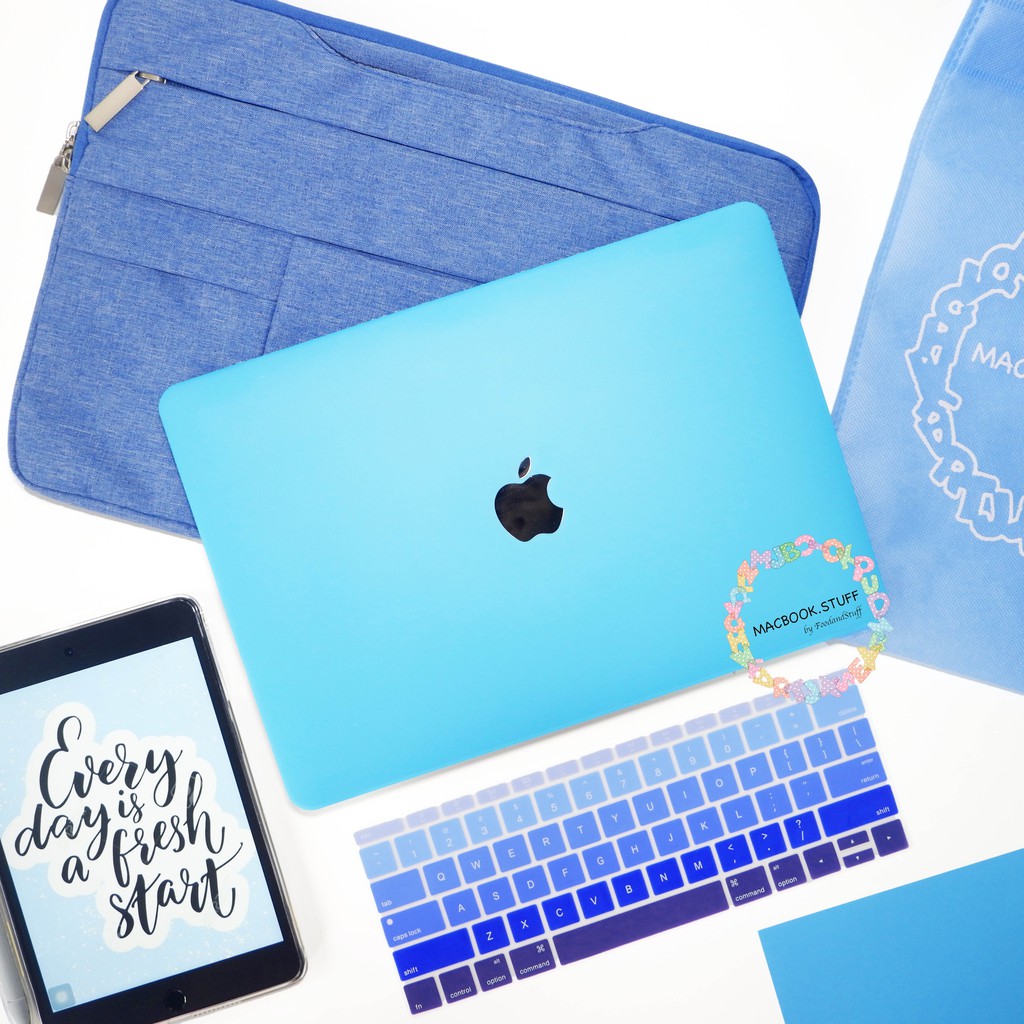 MACBOOK Case MATTE SKYBLUE NEW AIR PRO RETINA 11 12 13 14 15 16 INCH NON /  WITH CD ROOM / TOUCHBAR / TOUCH ID / M1 2020 2021 2022