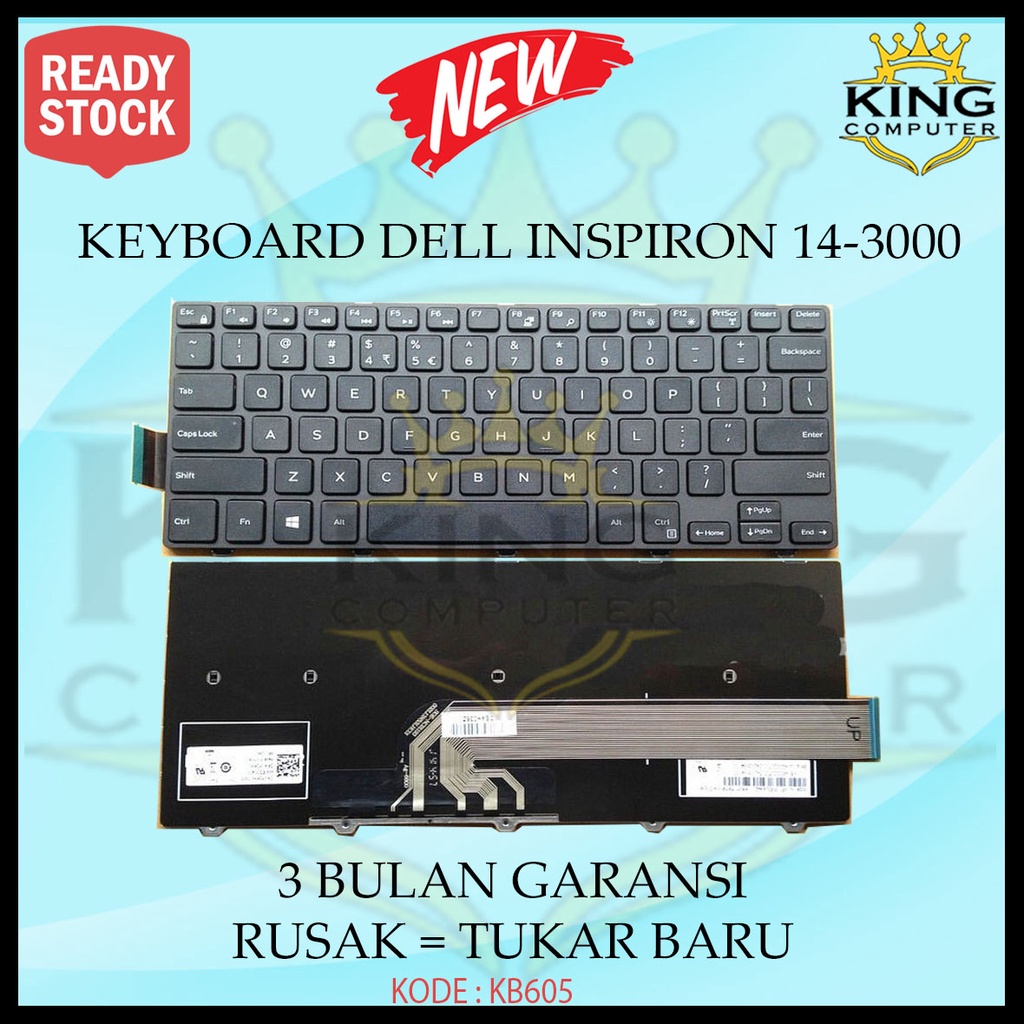 Keyboard Laptop Dell Inspiron 14-3000 14-3441 14-3442 14-3445 14-3447 Series