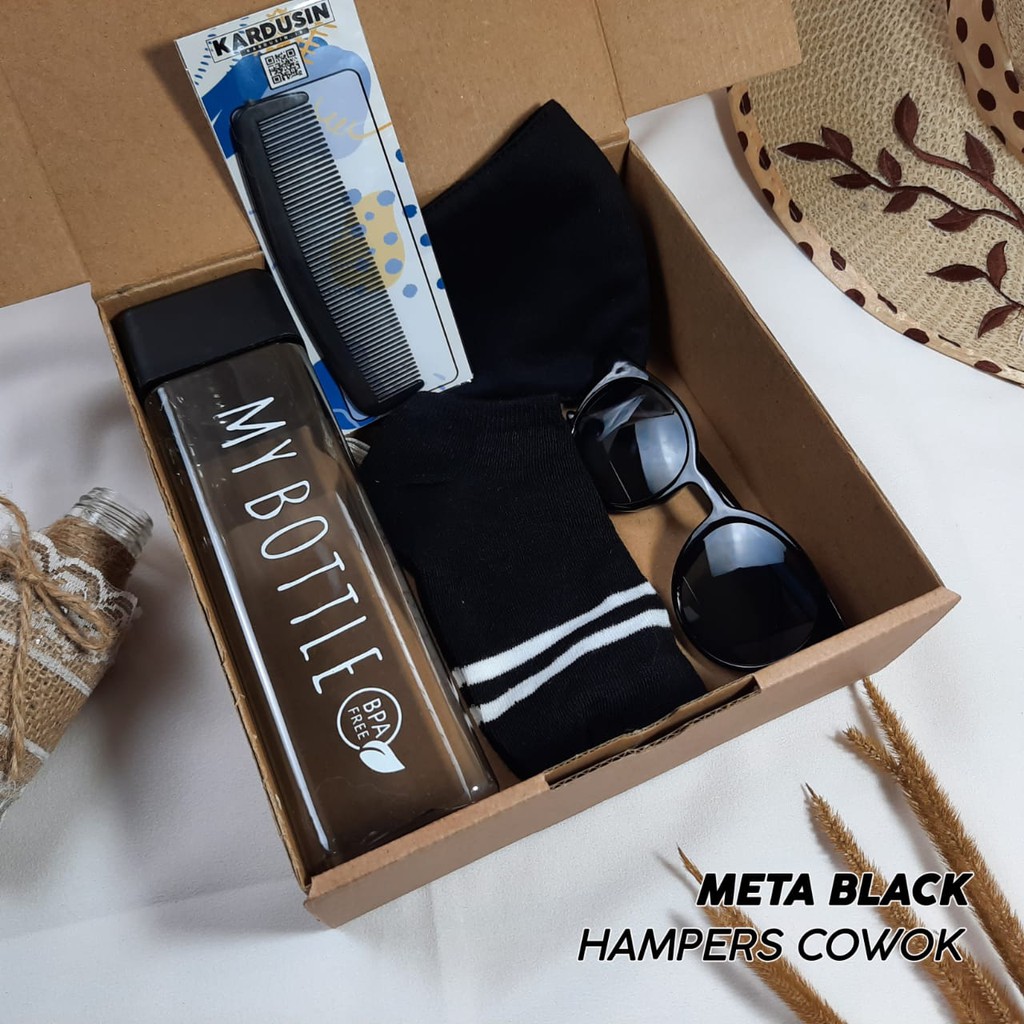 

Hampers Box Termurah / Gift Box / Kado Ulang Tahun Cowok, Pacar Gebetan Meta Black