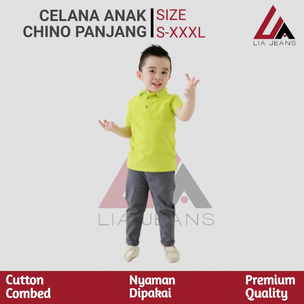 Celana anak laki laki perempuan usia 1-10 tahun celana chino panjang celana anak cowok celana bayi celana remaja celana hitam anak jumbo celana anak pinggang karet melar