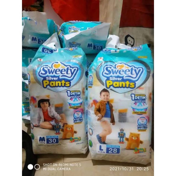 pampers sweety silver s, m, L, xl