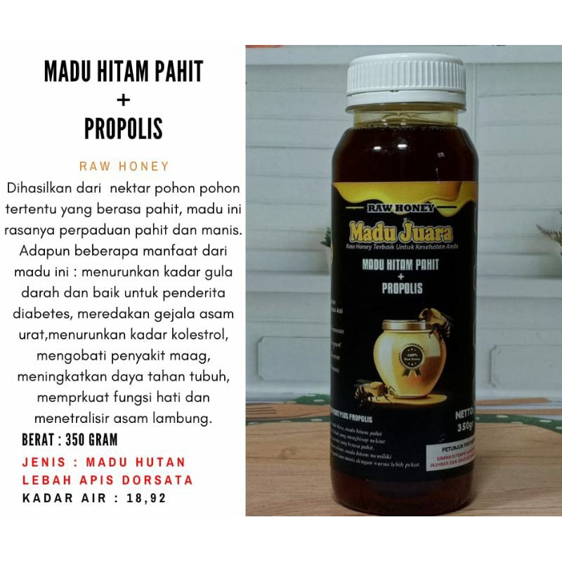 

Madu Hitam Pahit + Propolis