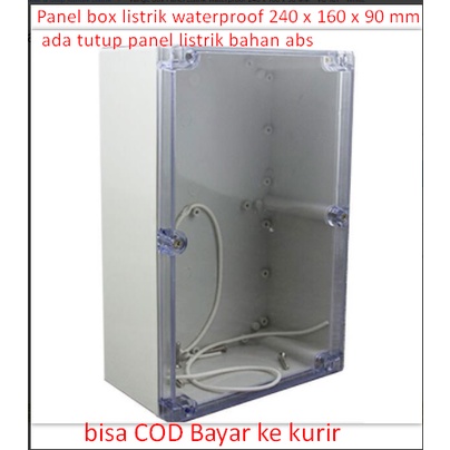Panel box listrik waterproof 240 x 160 x 90 mm ada tutup panel listrik bahan abs