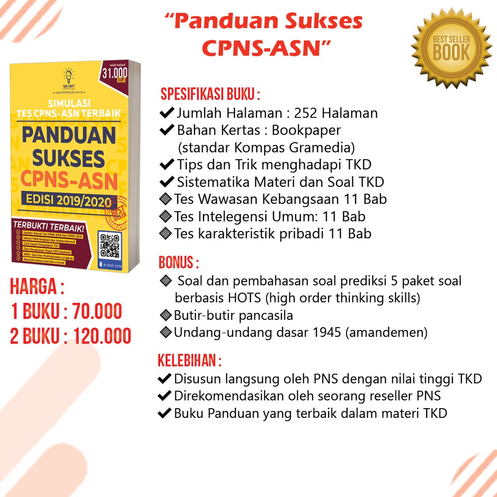 Free Aplikasi Cat Cpns Panduan Sukses Cpns Asn Tkd Skd Kedinasan Bonus Aplikasi Cat 2021 Shopee Indonesia