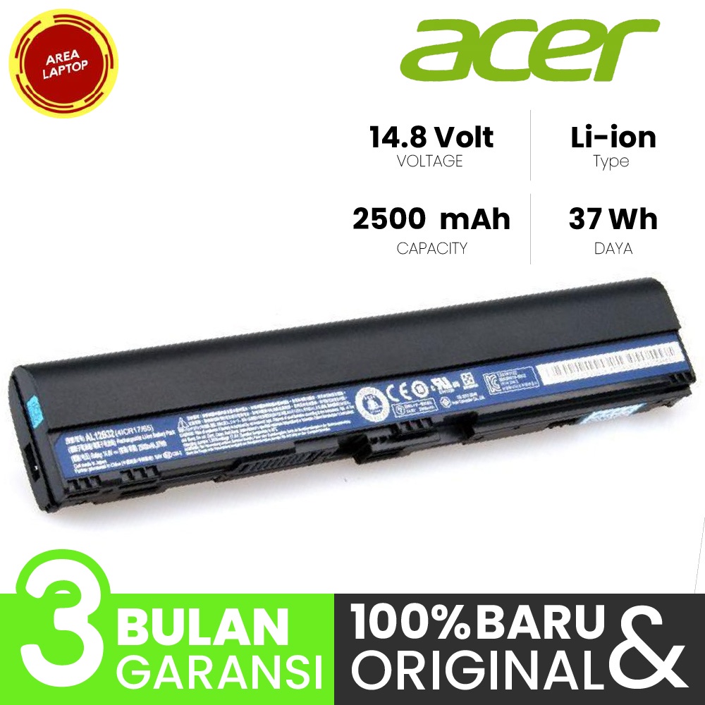 Baterai Acer Aspire One AO725 725 AO756 756 V5-121 V5-V131 V5-171 SLIM ORIGINAL