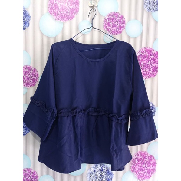 blouse navy (preloved)