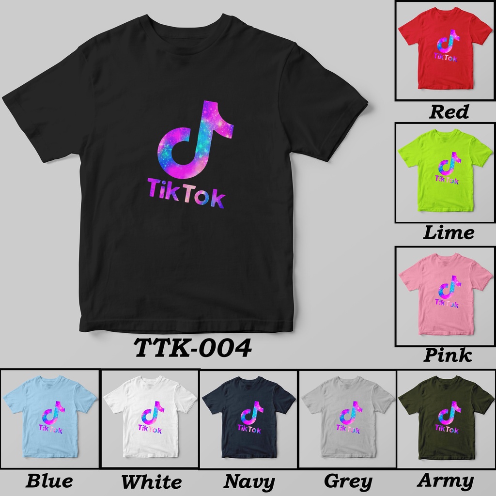 FREE CUSTOM NAMA !! Kaos TikTok Kualitas PREMIUM - BAHAN COMBED 30s