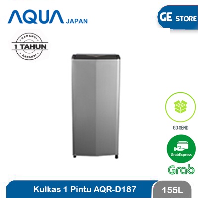 KULKAS 1 PINTU AQUA AQR-D187 155L (abu-abu)