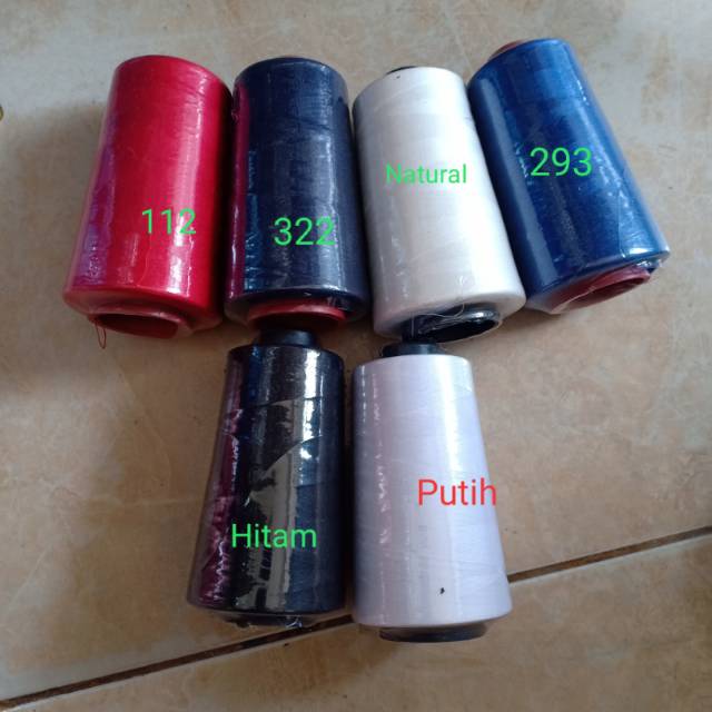 (COD)BENANG JAHIT KATUN  WARNA UMUM 40/2 5000YARD(BR)