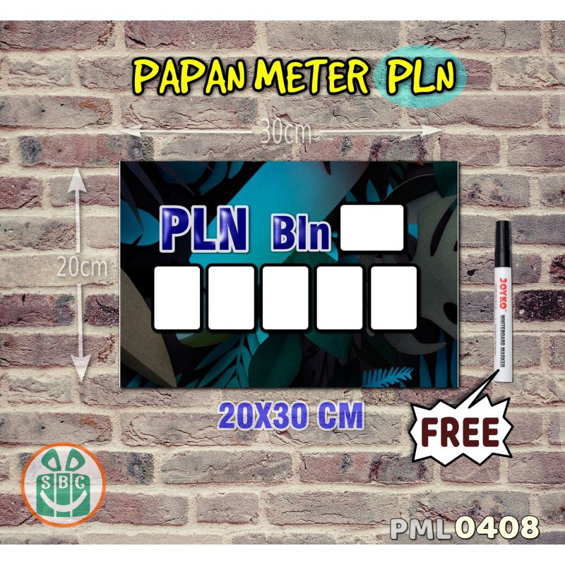 

Stokastik Papan Meter Listrik PLN PAM motif Unik - Tropical 08