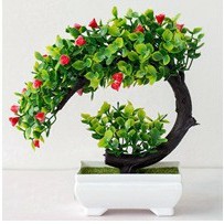 Kunataruma AM353 Bunga plastik / pajangan bunga Artificial / motif Rose Vas Petak-Red