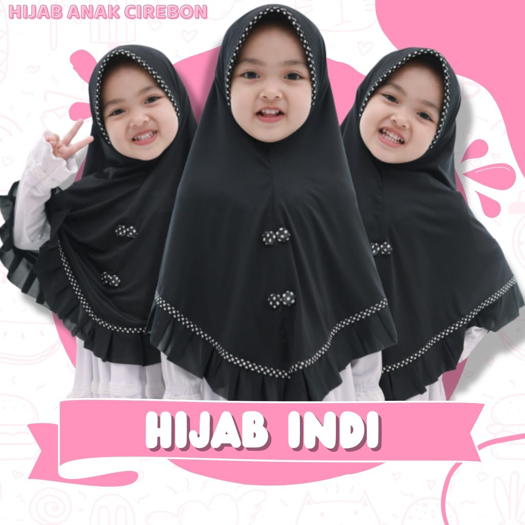 Kerudung Jilbab Hijab Instan Anak Sekolah SD,TK,PAUD  Usia 3 4 5 6 tahun