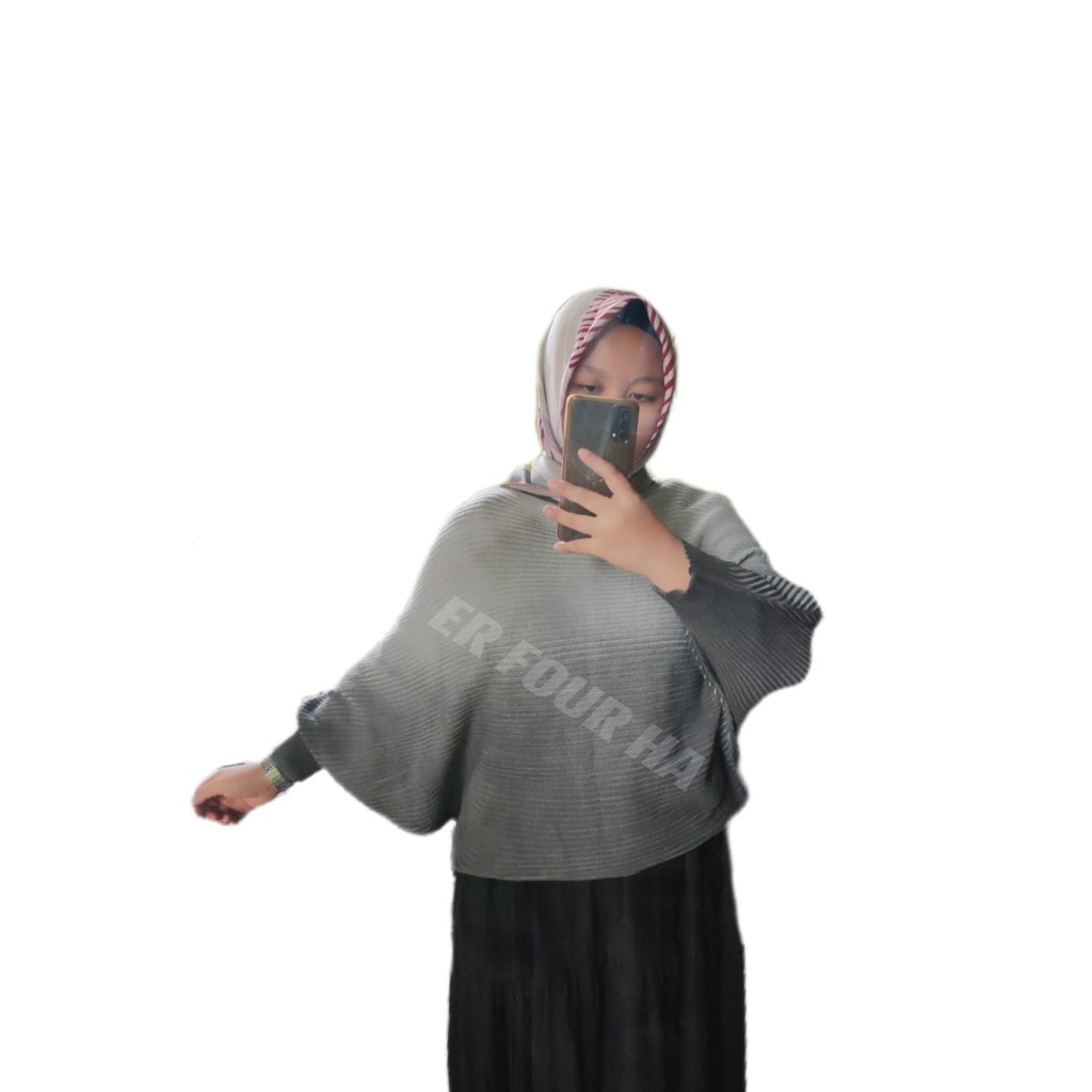 batwing two colors | sweater oversize | blouse rajut | lasperal fashion wanita | pakaian wanita