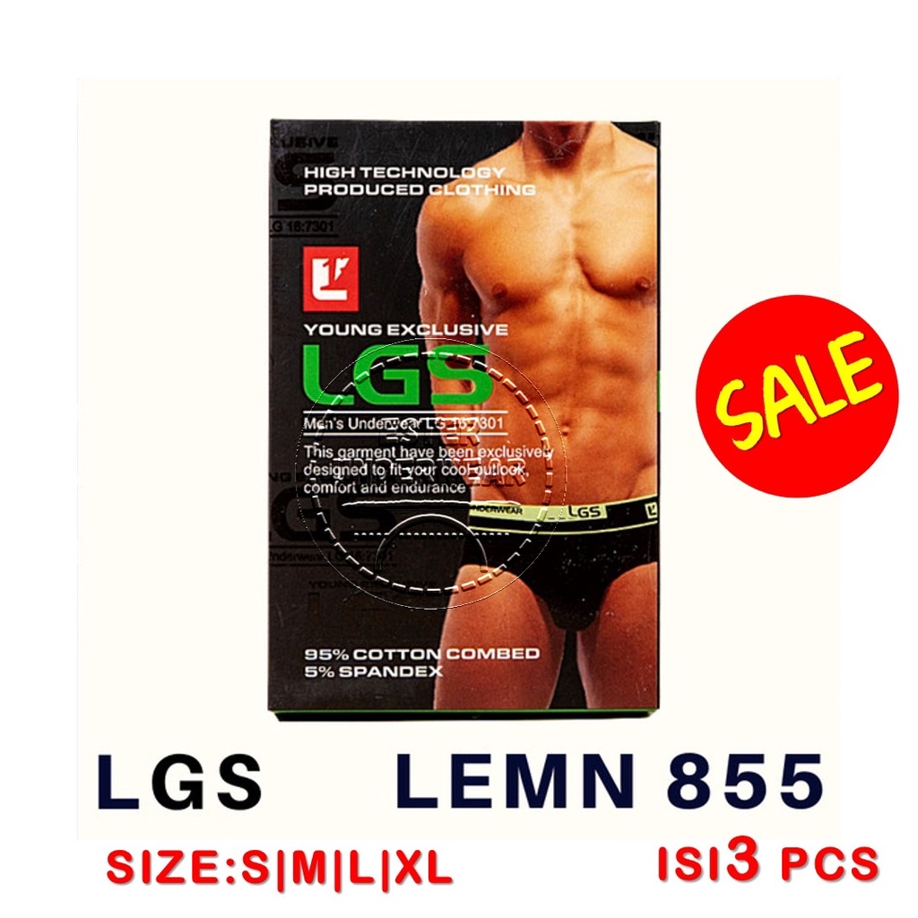 Celana Dalam LGS 855 ISI 3 Pcs |Brief LGS EXCLUSIVE