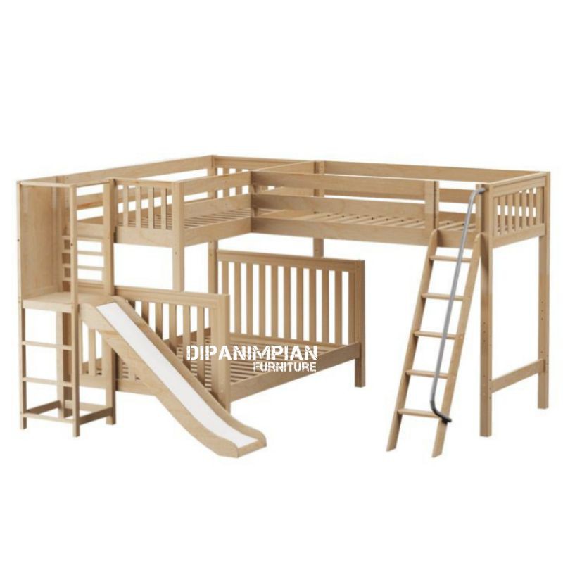 New model  Tempat tidur tingkat - Dipan tingkat 3 kasur - Ranjang tingkat untuk anak