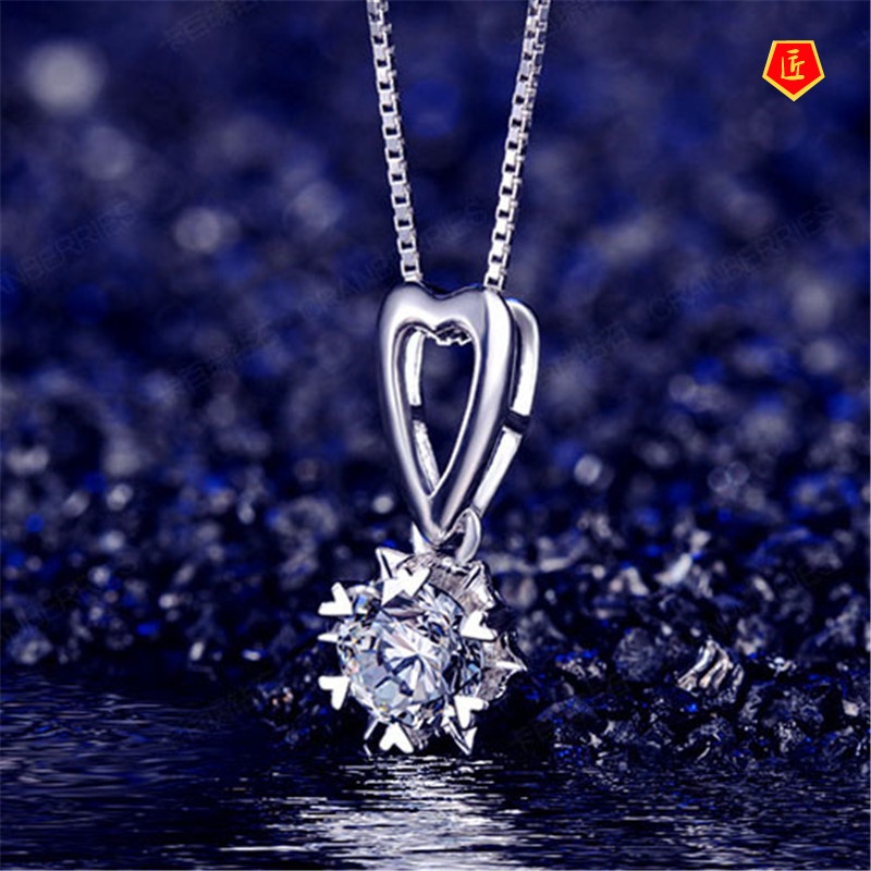 [Ready Stock]New Snowflake Short Pendant Retro Fashion