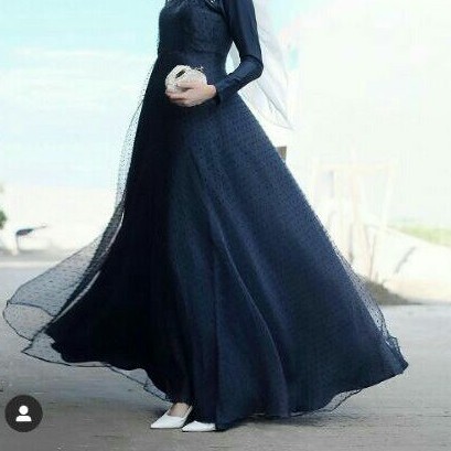 Gamis syar'i bahan tile dot lyf official shazfa