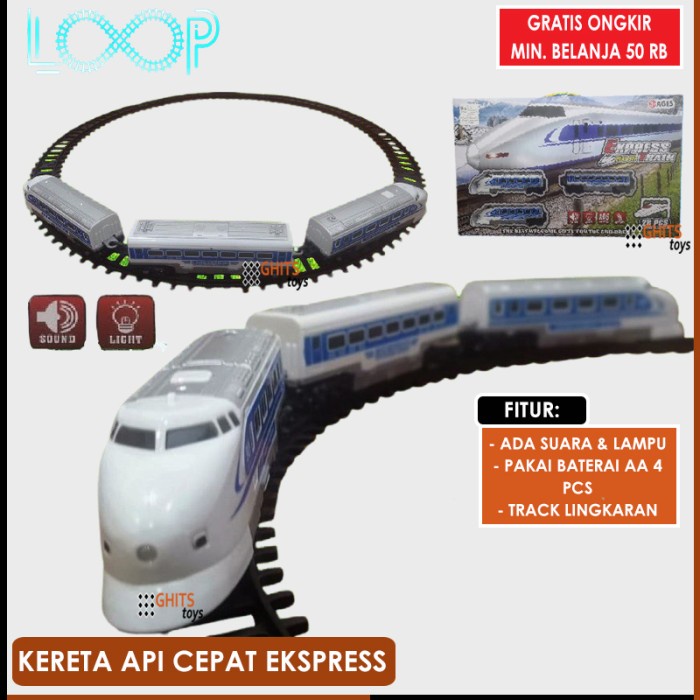 Kereta Api Mainan Anak LOOP EXPRESS Rel Set Trek Murah Keren MRT LRT - Tanpa Baterai