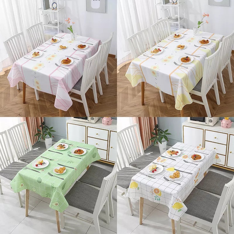 Taplak Meja Anti Air Table Cloth Waterproof Dustproof Peva 137x180cm Alas Meja