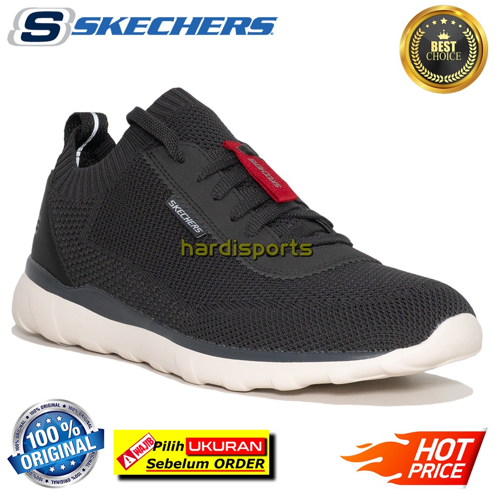 Sepatu Sneaker Pria Skechers Bulger Nickson 66407-CHAR ORIGINAL