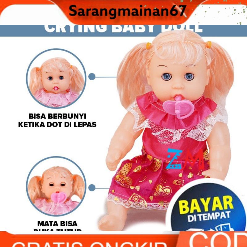 BONEKA BAYI NANGIS MAINAN ANAK BONEKA DOT BISA NANGIS BONEKA SUSAN DOT BONEKA EMPENG