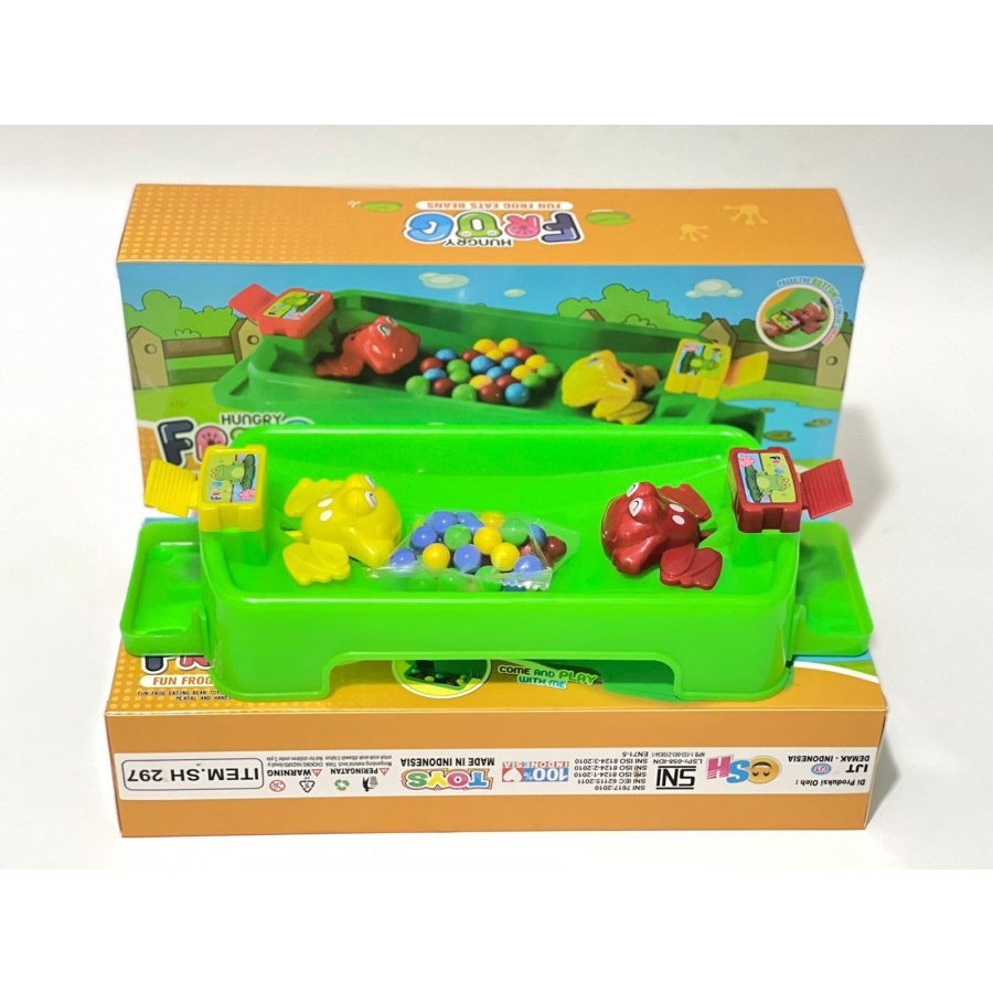 Mainan Hungry Frog / Frog Game / Mainan Edukasi Anak Kodok Makan Bola SH-297